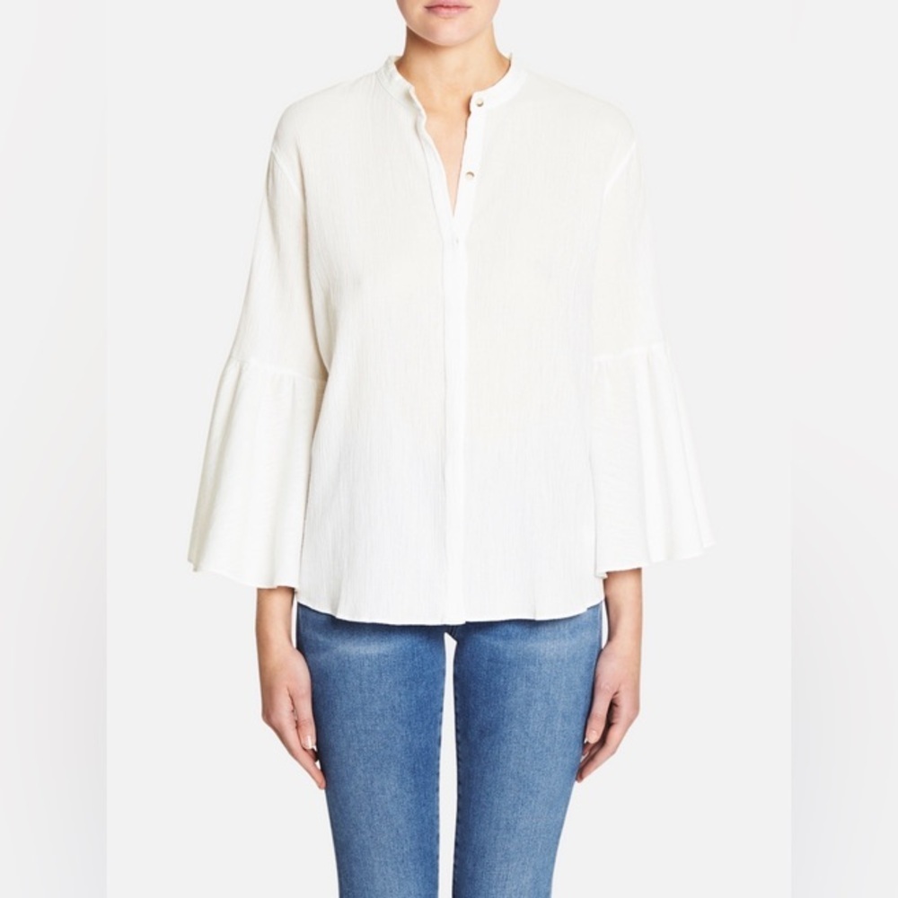 M.i.h Jeans White Button-Up Blouse – Size 6